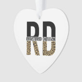 RD Registered Dietitian Cheetah Print RD Gifts Ornament (voorkant)
