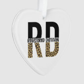 RD Registered Dietitian Cheetah Print RD Gifts Ornament (voorkant)