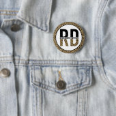 RD Registered Dietitian Cheetah Print RD Gifts Ronde Button 5,7 Cm (In situ)