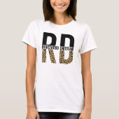 RD Registered Dietitian Cheetah Print RD Gifts T-shirt (Voorkant)