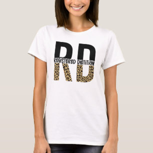 RD Registered Dietitian Cheetah Print RD Gifts T-shirt