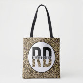 RD Registered Dietitian Cheetah Print RD Gifts Tote Bag (Voorkant)