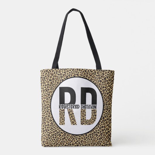 RD Registered Dietitian Cheetah Print RD Gifts Tote Bag (Achterkant)