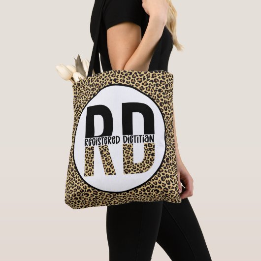 RD Registered Dietitian Cheetah Print RD Gifts Tote Bag (Dichtbij)