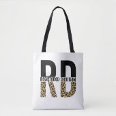 RD Registered Dietitian Cheetah Print RD Gifts Tote Bag (Voorkant)