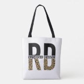 RD Registered Dietitian Cheetah Print RD Gifts Tote Bag (Achterkant)