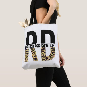 RD Registered Dietitian Cheetah Print RD Gifts Tote Bag