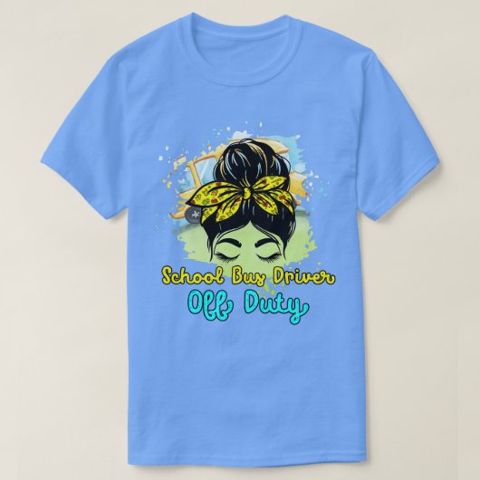 RD schoolbus chauffeur buiten dienst op laatste da T-shirt (Design voorkant)