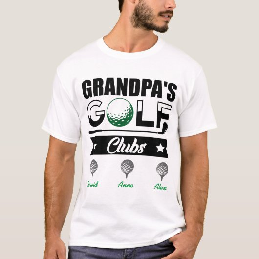 RD Speciaal gepersonaliseerde opa's Golf Club T-shirt (Voorkant)