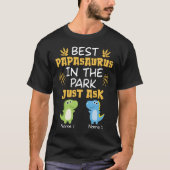 RD Speciaal op maat gesneden beste papasaurus in h T-shirt (Voorkant)