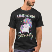 RD Unicorn Security Rainbow Muscle Manly Funny T-shirt (Voorkant)
