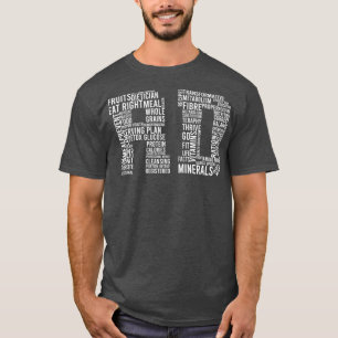 RD Woorden geregistreerd Dietitian Dietician Food T-shirt