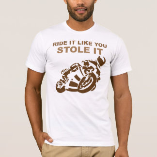 Rde het alsof je het motorfietsje stopte. t-shirt