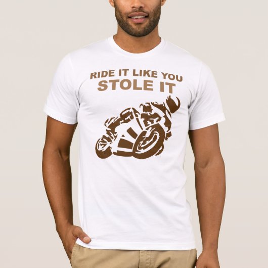 Rde het alsof je het motorfietsje stopte. t-shirt (Voorkant)