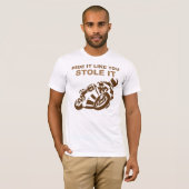 Rde het alsof je het motorfietsje stopte. t-shirt (Voorkant volledig)