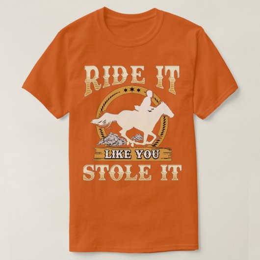 Rde het alsof je het paard tegenhoudt. t-shirt (Design voorkant)