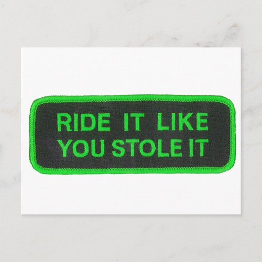 Rde het alsof je het tegenhoudt - groen briefkaart (Voorkant)