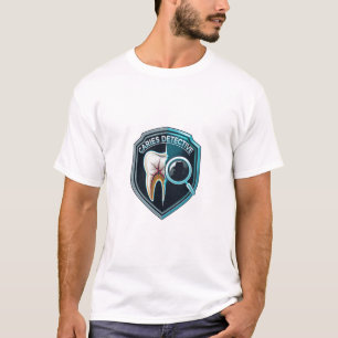 RDH Cariës Detective Badge-ontwerp Minimalistisc T-shirt