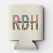 RDH Geregistreerd mondhygiënist Luipaard Typografi Blikjeskoeler (Achterkant)