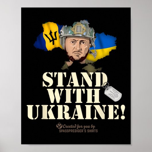 Rdos Steun Oekraine Selensky Vlag Van Rdos Poster (Voorkant)