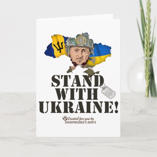 Rdos Steun Oekraine Zelensky Vlag Rdos Kaart (Voorkant)