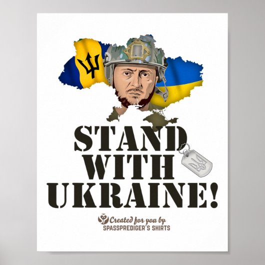 Rdos Steun Oekraine Zelensky Vlag Rdos Poster (Voorkant)