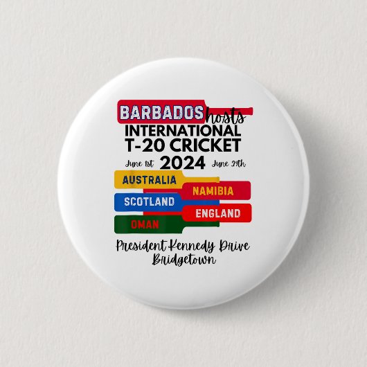 Rdos T-20 International Cricket Ronde Button 5,7 Cm (Voorkant)