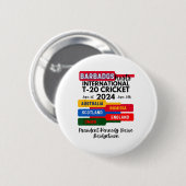 Rdos T-20 International Cricket Ronde Button 5,7 Cm (Voorkant /achterkant)