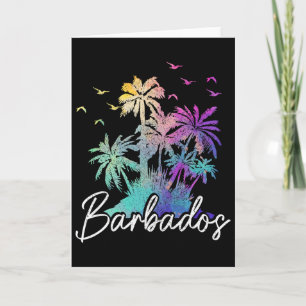 Rdos Vintage Strand Palmboom Bomen Jan Vakantie Kaart