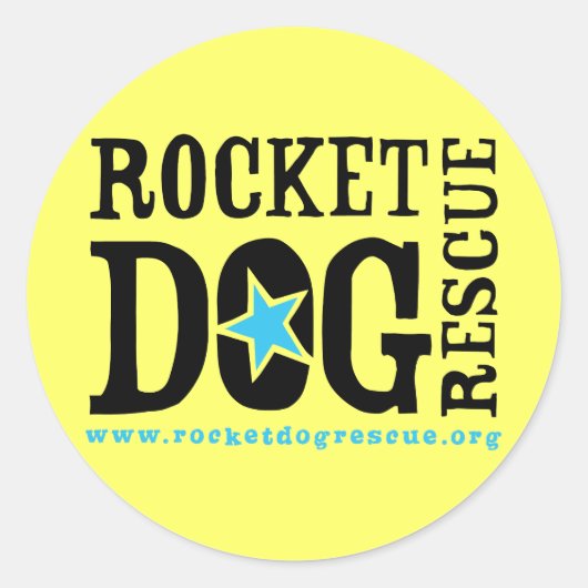 RDR Logo (blauw/blauw) Ronde Sticker (Voorkant)