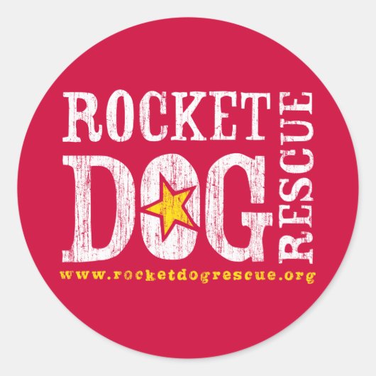 RDR Logo (wht/goldenrod) Ronde Sticker (Voorkant)