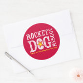 RDR Logo (wht/goldenrod) Ronde Sticker (Envelop)