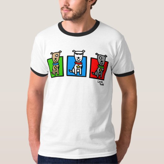 RDR - Todd Parr (3 honden) T-shirt (Voorkant)