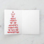 RDS TREE EN CHRISTMAS LADY Black White Gem Feestdagen Kaart (Binnen)