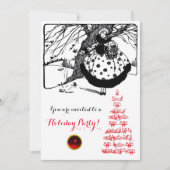 RDS TREE EN CHRISTMAS LADY Black White Gem Kaart (Voorkant)