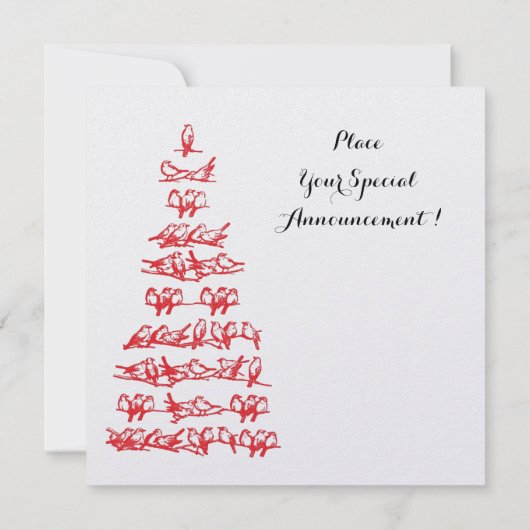 RDS TREE EN CHRISTMAS LADY Black White Gem Kaart (Achterkant)