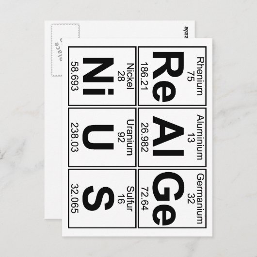 Re-Al-Ge-Ni-U-S (echt geniaal) - Volledig Briefkaart (Voorkant / Achterkant)