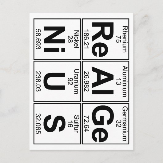 Re-Al-Ge-Ni-U-S (echt geniaal) - Volledig Briefkaart (Voorkant)