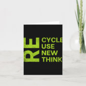 Re Cycle Use New Think Earthday Save The Enviormen Kaart (Voorkant)