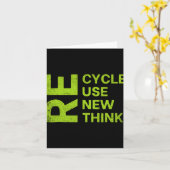 Re Cycle Use New Think Earthday Save The Enviormen Kaart (Gele Bloem)