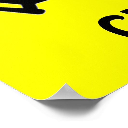 RE CYCLUS Recyclen fietsymbool Poster (Hoek)