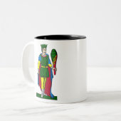 Re di Bastoni Tweekleurige Koffiemok (Voorkant links)