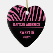 RE-DO Zebra Print en Roze snoepgoed 16 Keramisch Ornament (Rechts)