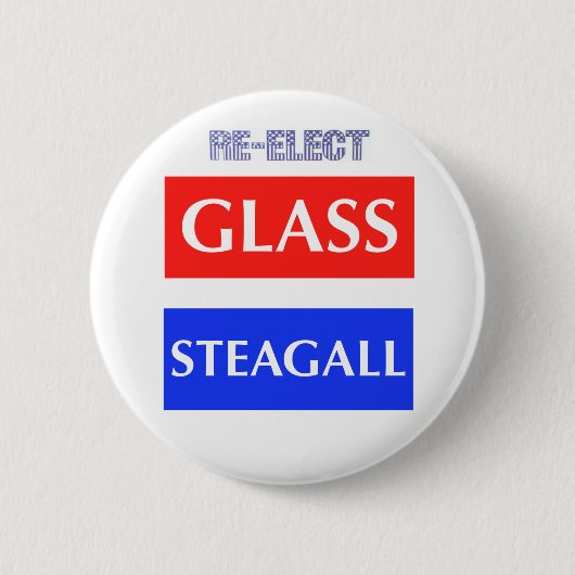 RE-ELECT Glass Steagall Ronde Button 5,7 Cm (Voorkant)