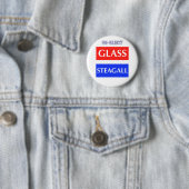 RE-ELECT Glass Steagall Ronde Button 5,7 Cm (In situ)