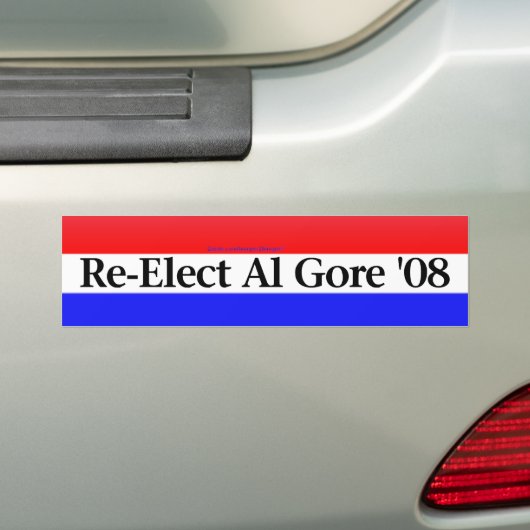 Re Elect Gore Bumpersticker (Op auto)