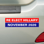 RE ELECT HILLARY NOVEMBER 2020 BUMPERSTICKER (Op auto)