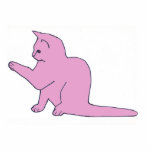 RE Kat magneet Fotobeeldje Magneet<br><div class="desc">Een merkwaardig roze kat.</div>