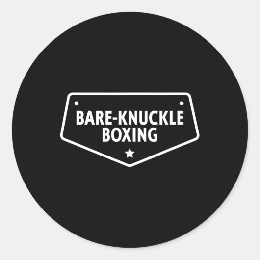 Re-knuckle Boksen T-shirt Ronde Sticker (Voorkant)
