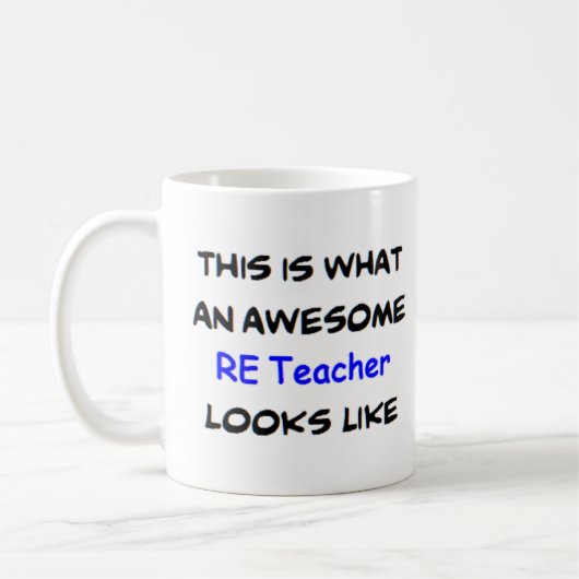 re leraar, geweldige koffiemok (Links)